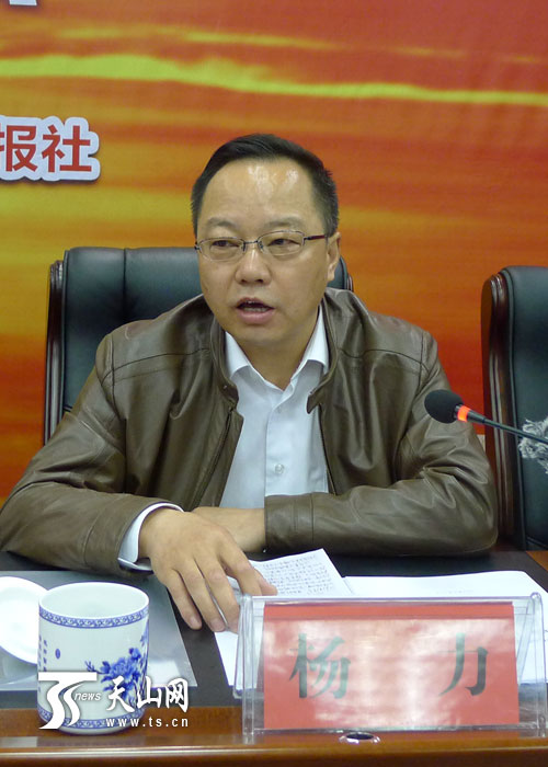 自治区党委政策研究室副主任杨力在会上发言